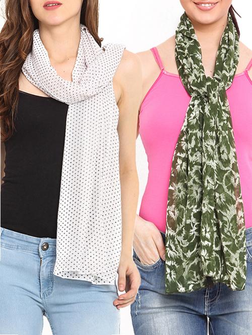 multi colored polyester scarf - 11048703 - Very Small Image - 1