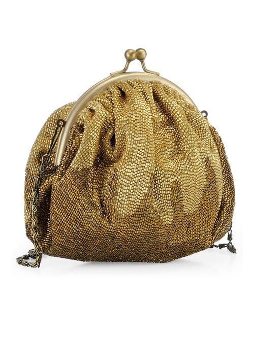 gold,bronze cotton clutch - 11050766 - Very Small Image - 1