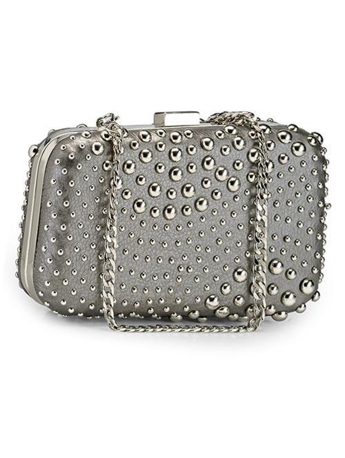 gunmetal leather clutch - 11050768 - Very Small Image - 1