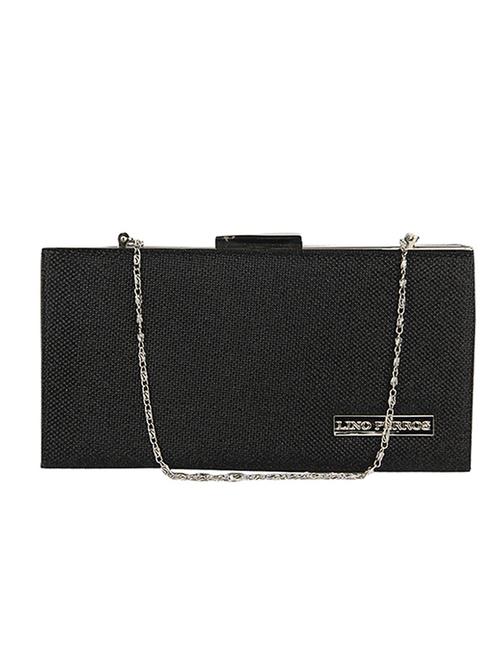 black leatherette box clutch - 11052049 - Very Small Image - 1