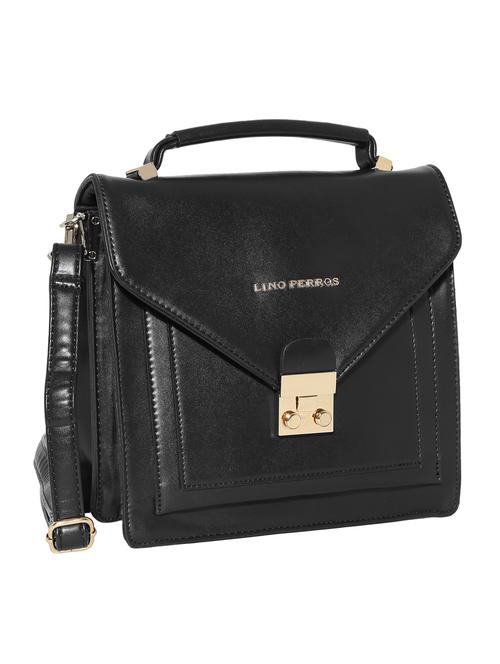 black leatherette sling bag - 11052050 - Very Small Image - 1