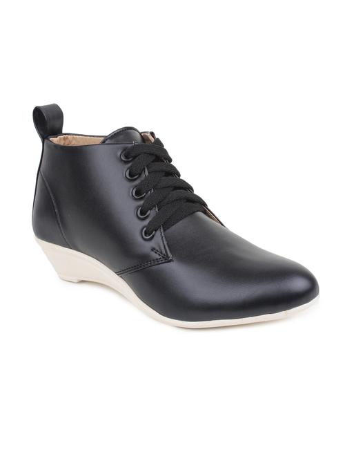 black synthetic ankle boots - 11052326 - Very Small Image - 1