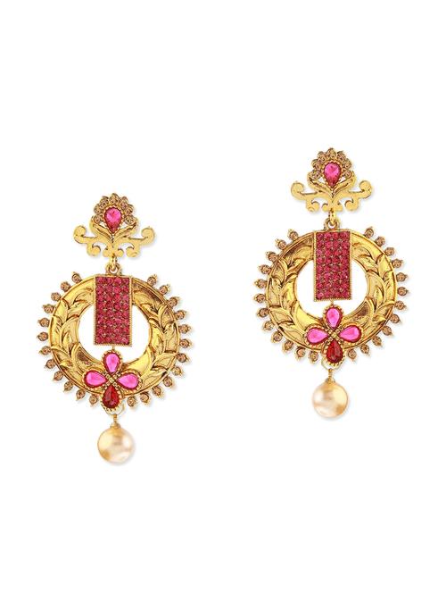 pink metal earring - 11053410 - Very Small Image - 1