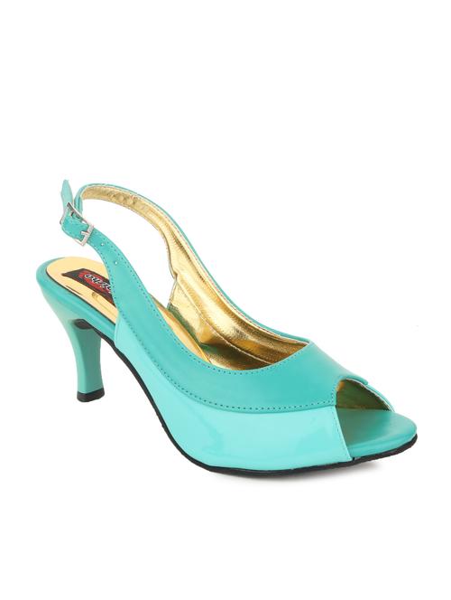 green leatherette back strap sandal - 11056341 - Very Small Image - 1