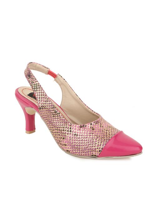 pink leatherette back strap sandals - 11056355 - Very Small Image - 1