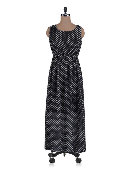 polka dot printed chiffon maxi dress - 1105761 - Very Small Image - 1