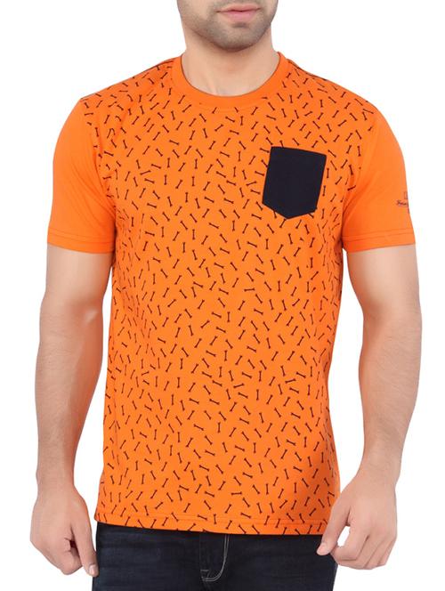 orange cotton t-shirt - 11062489 - Very Small Image - 1