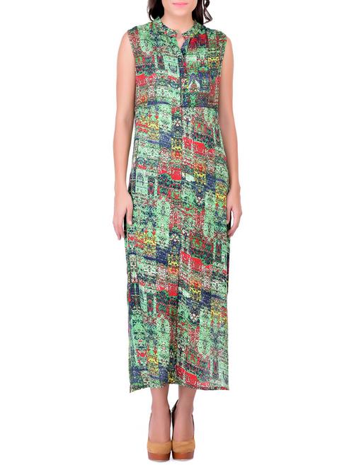 multi colored rayon dress - 11062879 - Very Small Image - 1