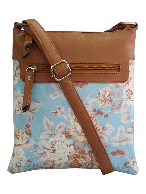 blue faux leather sling bag - 11064712 - Very Small Image - 1