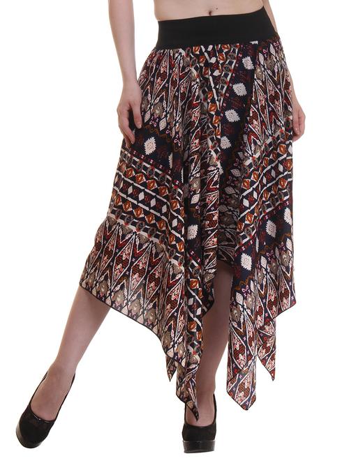 multicolor poly crepe skirts - 11065316 - Very Small Image - 1