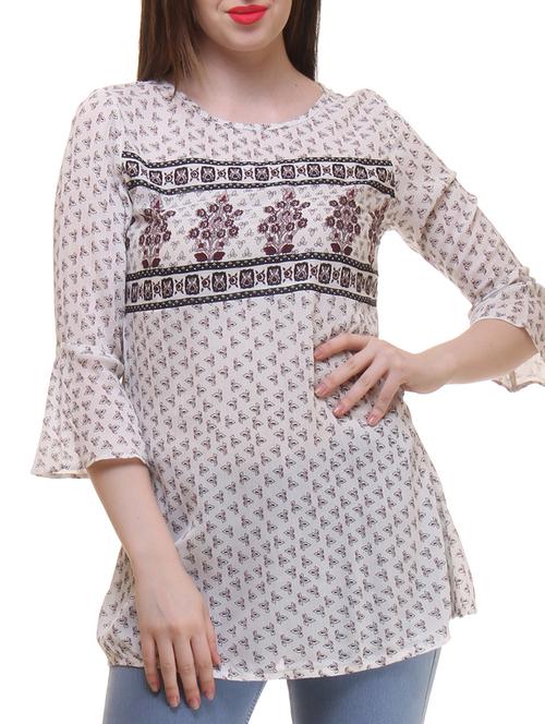 offwhite rayon top - 11065323 - Very Small Image - 1