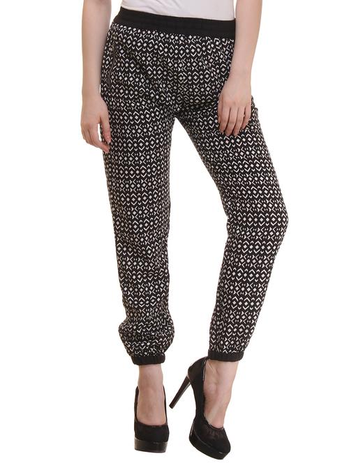 black poly crepe trousers - 11065326 - Very Small Image - 1