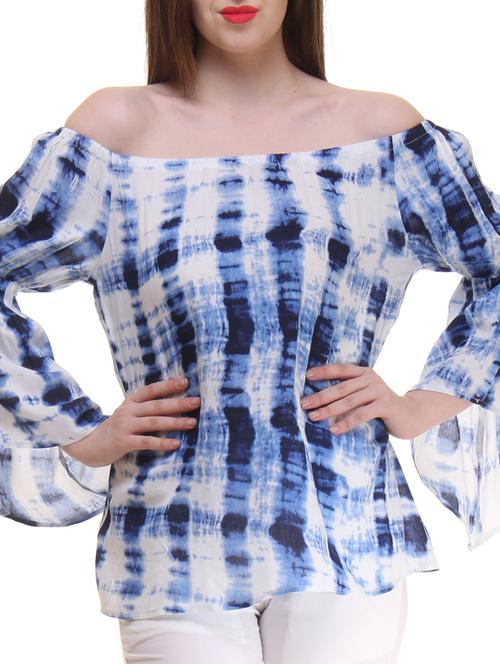 off shoulder shibori top - 11065333 - Very Small Image - 1