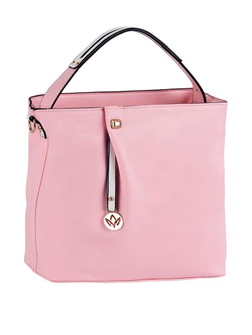 pink leatherette structured handbag - 1106679 - Very Small Image - 1