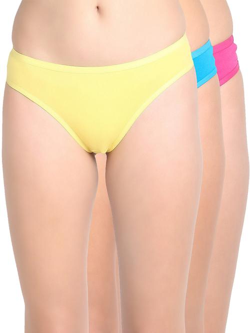 set of 3 multi colored cotton thongs panty - 11067106 - Very Small Image - 1