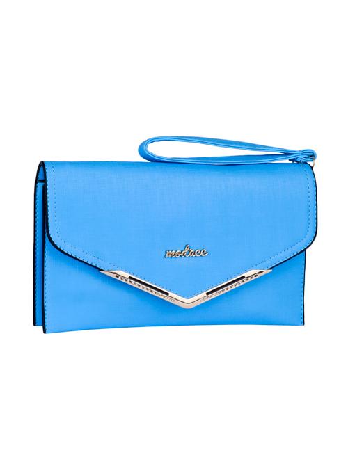 blue faux leather envelope clutch - 1106738 - Very Small Image - 1
