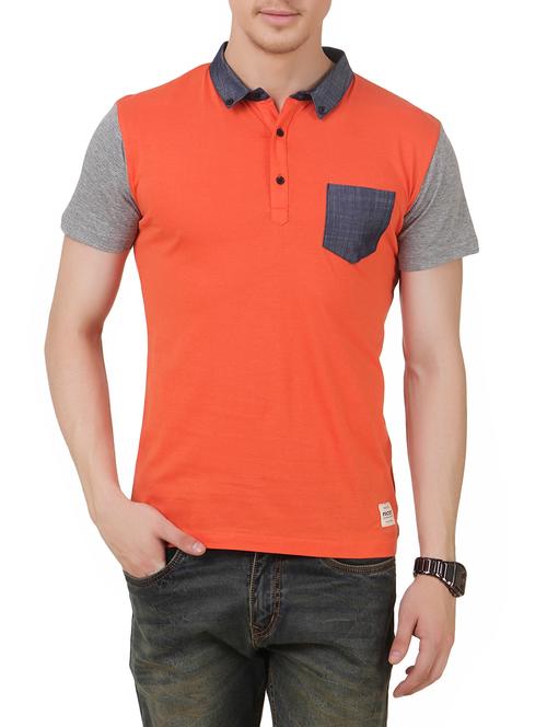 orange cotton tshirt - 11067630 - Very Small Image - 1