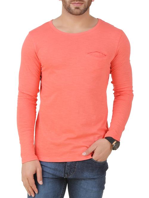 orange cotton t-shirt - 11067723 - Very Small Image - 1