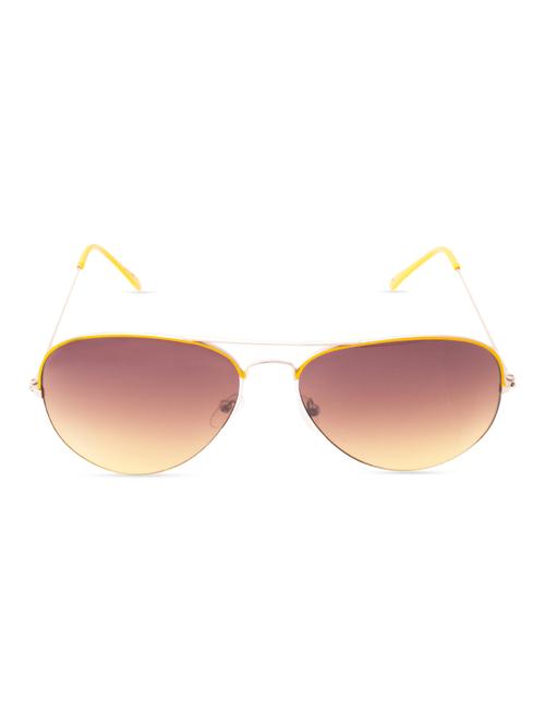 half yellow half silver frame aviator sunglass - 1106912 - Very Small Image - 1