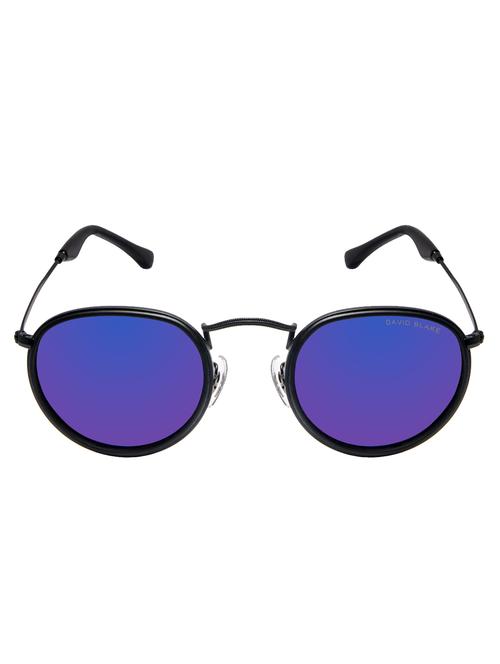 david blake blue polarised reflector mirror round sunglass - 11069600 - Very Small Image - 1