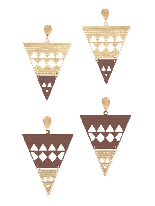brown geometric earrings - 1107223 - Very Small Image - 1