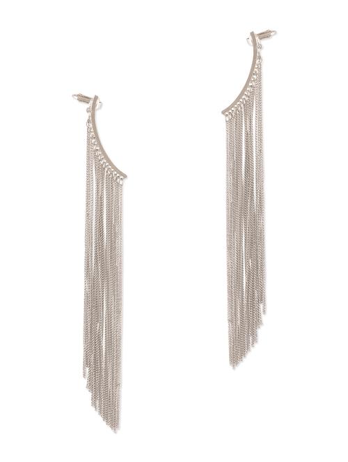 silver hanging chain earrings - 1107242 - Very Small Image - 1