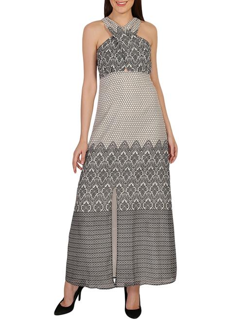 grey georgette dress - 11072461 - Very Small Image - 1