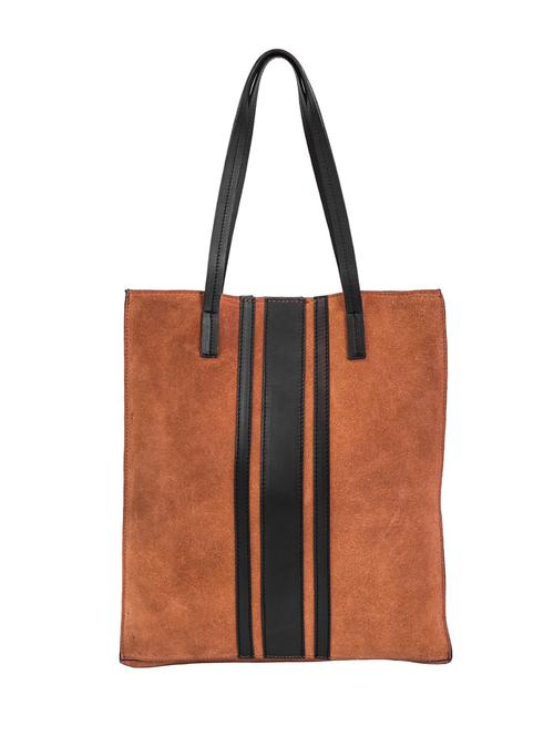 dark tan leather tote - 11077095 - Very Small Image - 1
