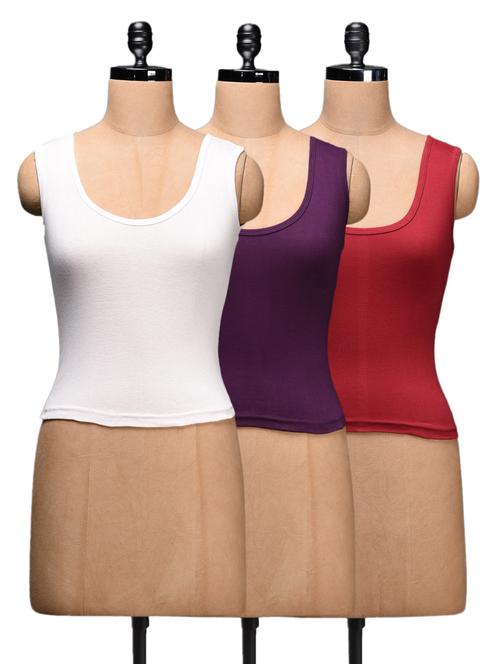 plain solid cotton tank tops (pack of 3) - 1107722 - Very Small Image - 1