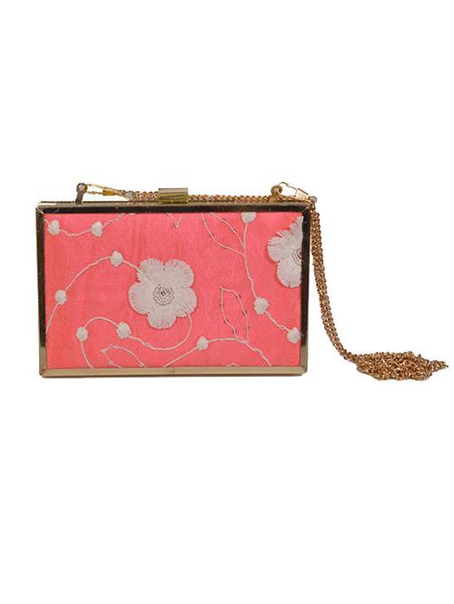 pink net clutch - 11081979 - Very Small Image - 1
