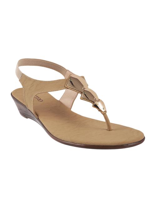 beige leatherette wedge - 11082202 - Very Small Image - 1