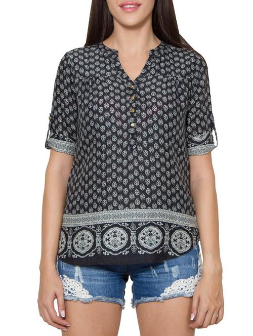black cotton kurta - 11082447 - Very Small Image - 1