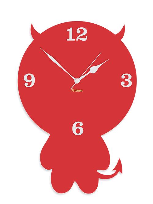 red aluminium wall clock - 11082740 - Very Small Image - 1