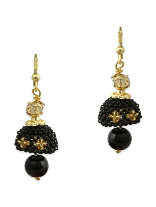gold, black brass earring - 11083780 - Very Small Image - 1