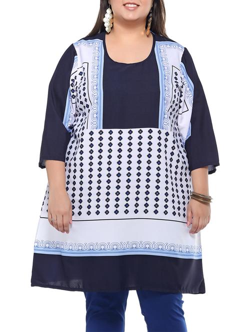 blue polyester tunic - 11084079 - Very Small Image - 1