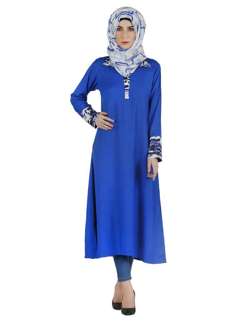 royal blue rayon cloaks & abaya - 11084901 - Very Small Image - 1