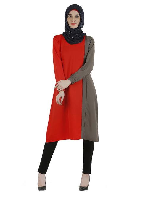 orange crepe cloaks & abaya - 11084938 - Very Small Image - 1
