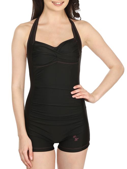 black polyester functional swimsuit - 11087674 - Very Small Image - 1