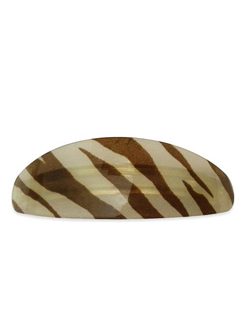 beige & yellow colour shiny hair ponytail barrette clutcher clip alligator buckle - 10046.3 - 11088647 - Very Small Image - 1