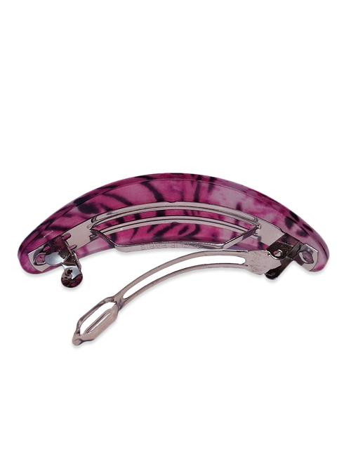 pink and black colour shiny hair ponytail barrette clutcher clip alligator buckle - 10046.5 - 11088649 - Very Small Image - 1