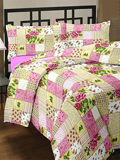 multicolor floral print single ac blanket - 11088684 - Very Small Image - 1
