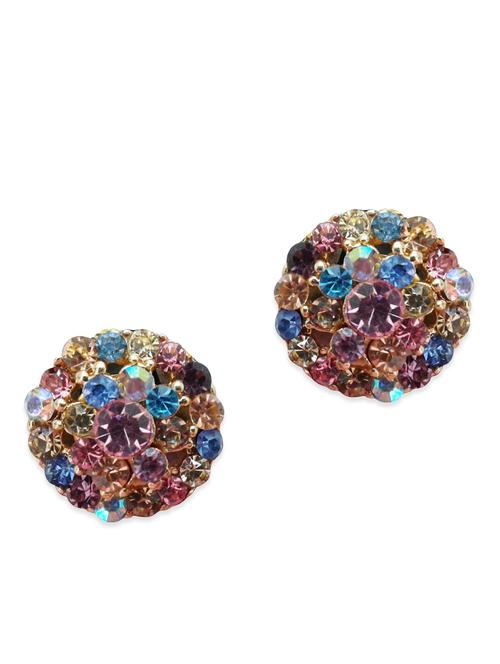 multi colored metal alloy studs earring - 11088827 - Very Small Image - 1