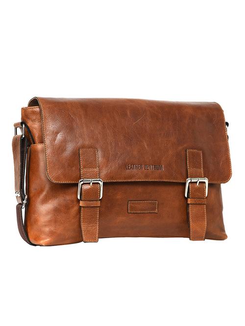 tan leatherette (pu) messenger bag - 11089470 - Very Small Image - 1