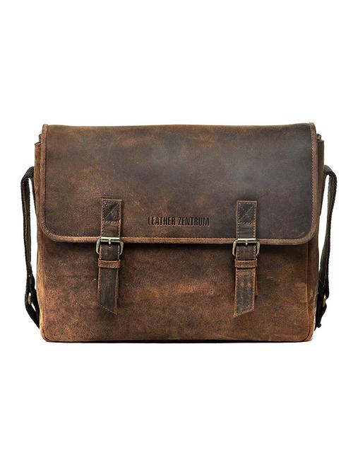 brown leather messengerbag - 11089480 - Very Small Image - 1