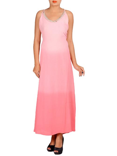 blue georgette dress - 11090148 - Very Small Image - 1