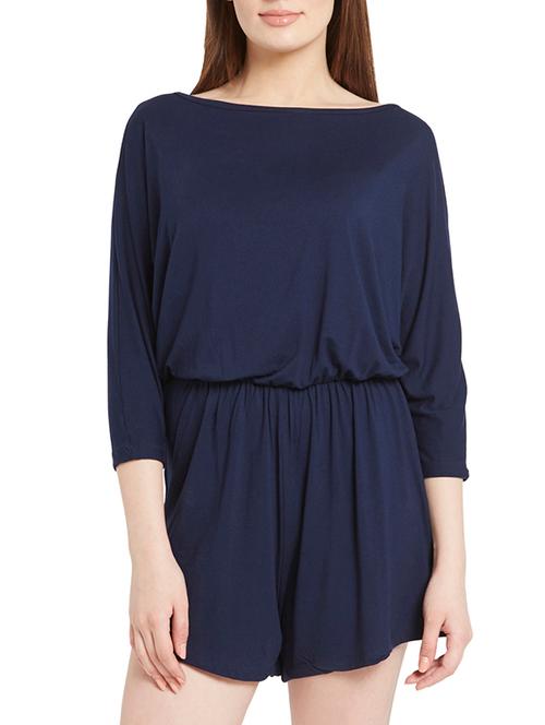 navy polyester jumpsuit - 11090840 - Very Small Image - 1