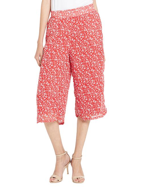 red polyester trousers - 11090882 - Very Small Image - 1