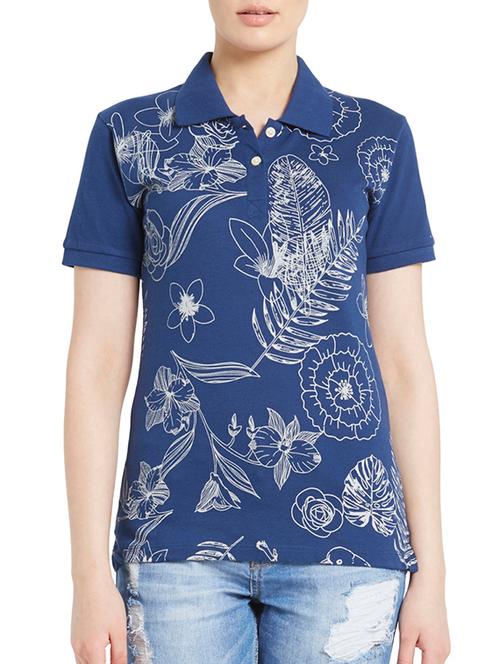 navy cotton tshirt - 11090925 - Very Small Image - 1