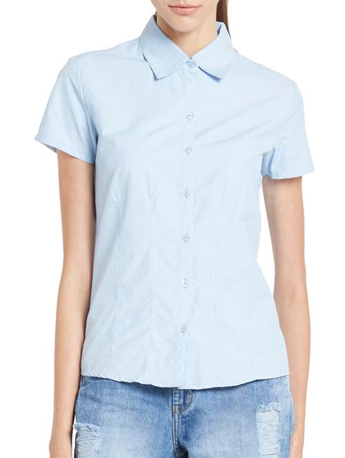 blue polyester shirt - 11090960 - Very Small Image - 1