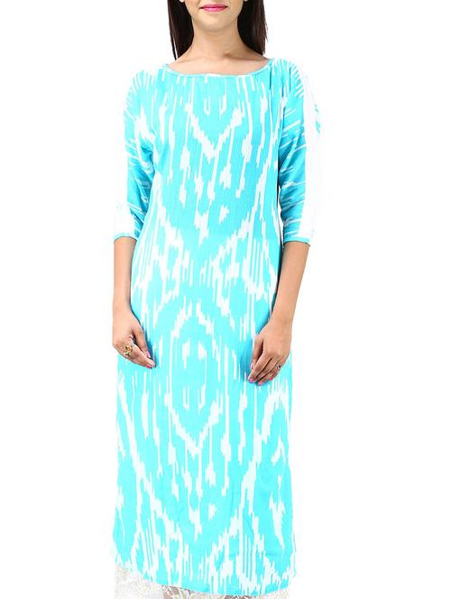 blue cotton kurta - 11095534 - Very Small Image - 1